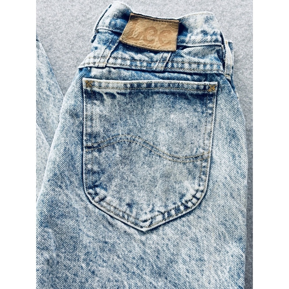 Vintage 80's Lee Acid Wash High Rise Tapered Mom Jeans Womens 10 USA Denim